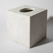 White Terrazzo Tissue Box Cover