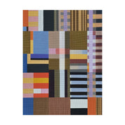 Forma Art Studio Woven Perspectives No. 02 print, a dense polychrome grid in cobalt blue, ochre, pink, olive and black