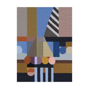 Forma Art Studio Woven Perspectives No. 05 print, a complex woven composition in periwinkle blue, ochre, mauve and black
