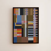 Corner detail of the Woven Perspectives No. 02 print showing the textured cotton rag paper