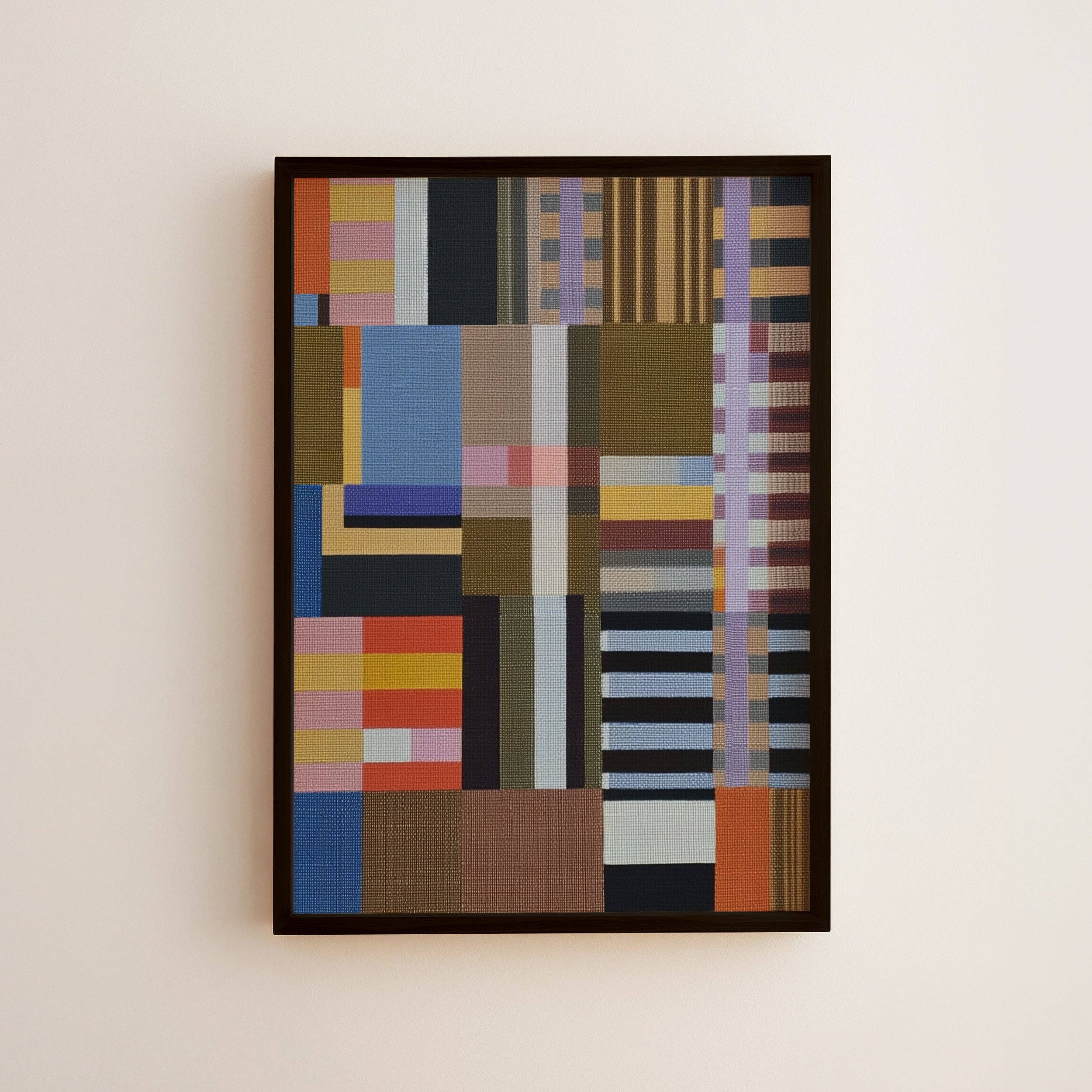 Corner detail of the Woven Perspectives No. 02 print showing the textured cotton rag paper