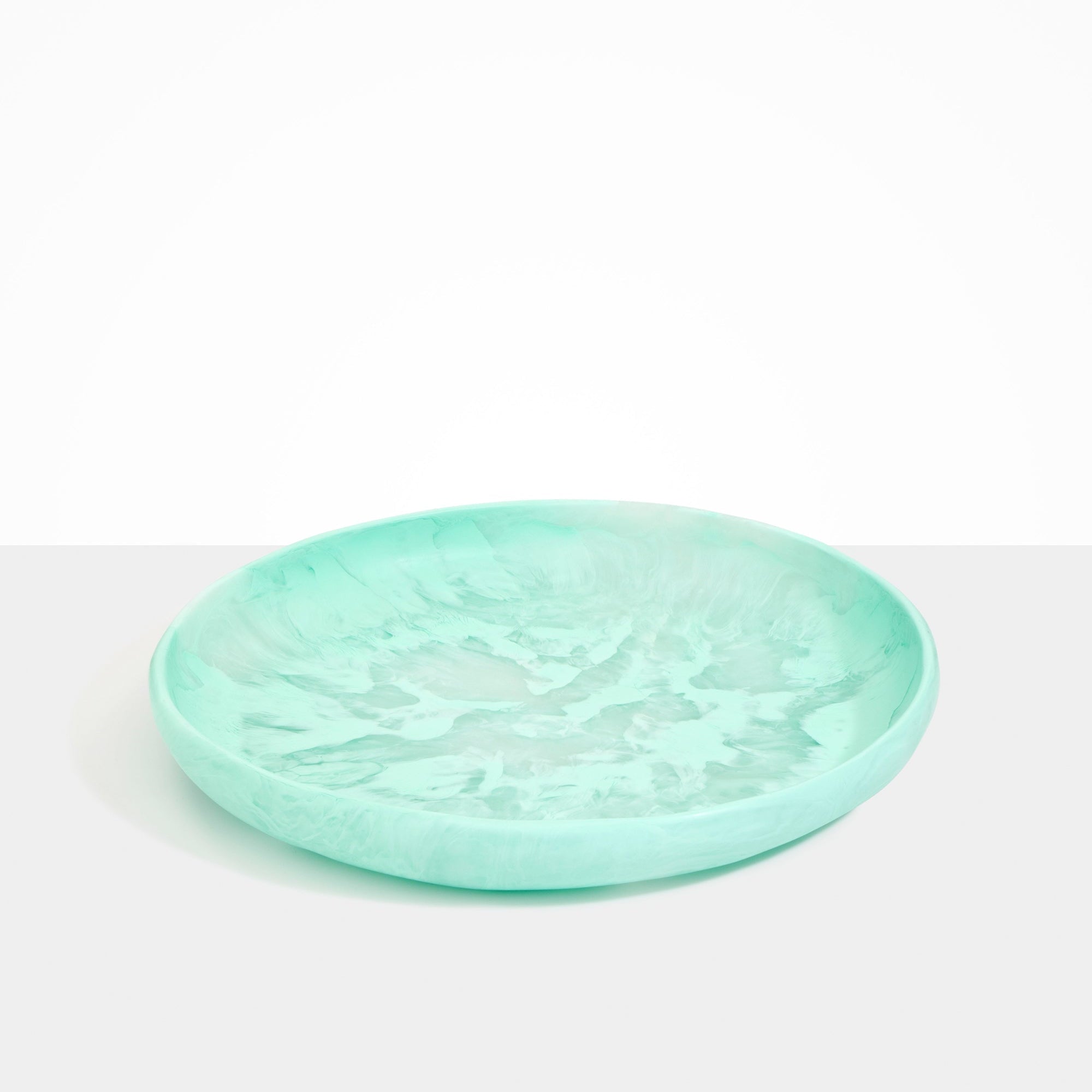 Grand Earth Bowl in Mint by Dinosaur Designs, hand-cast resin