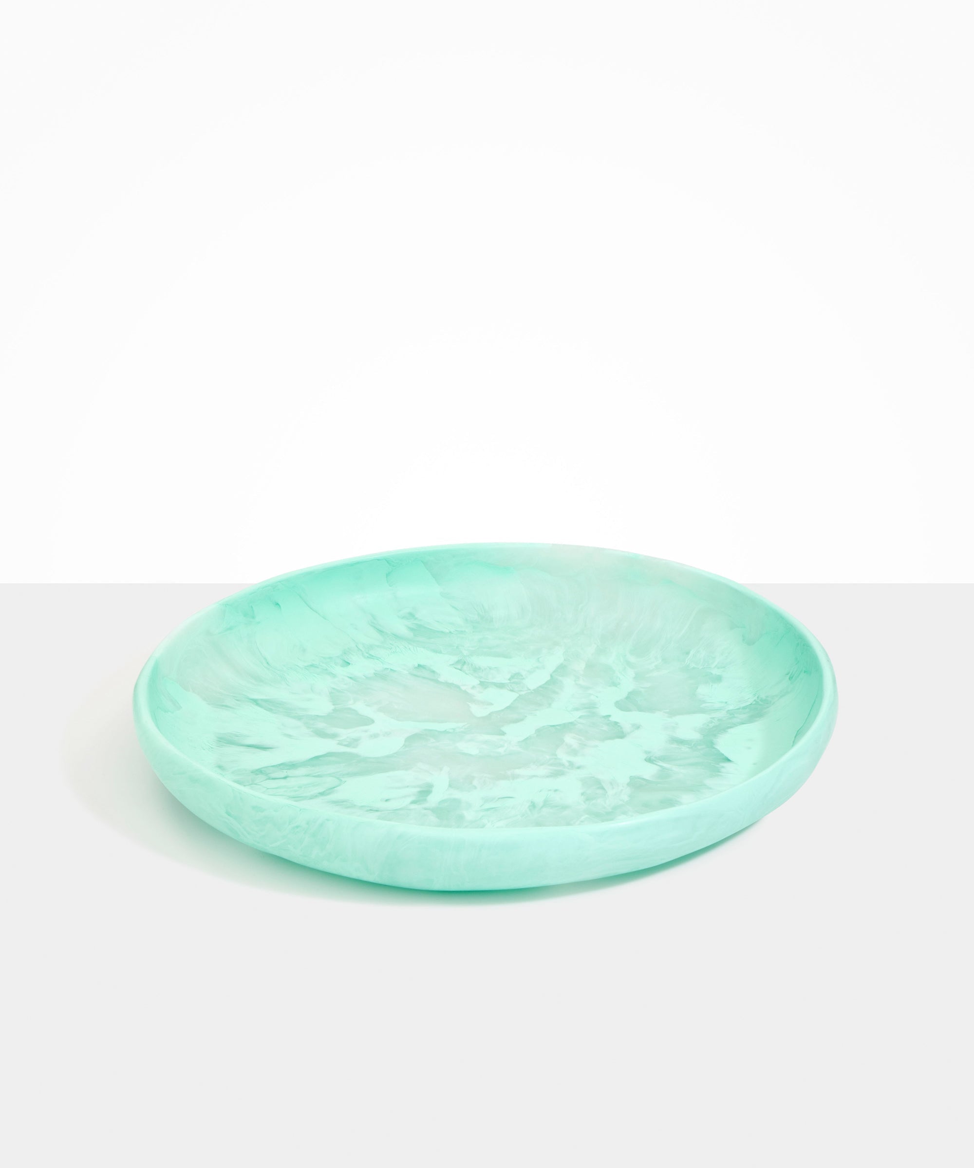 Grand Earth Bowl in Mint by Dinosaur Designs, hand-cast resin