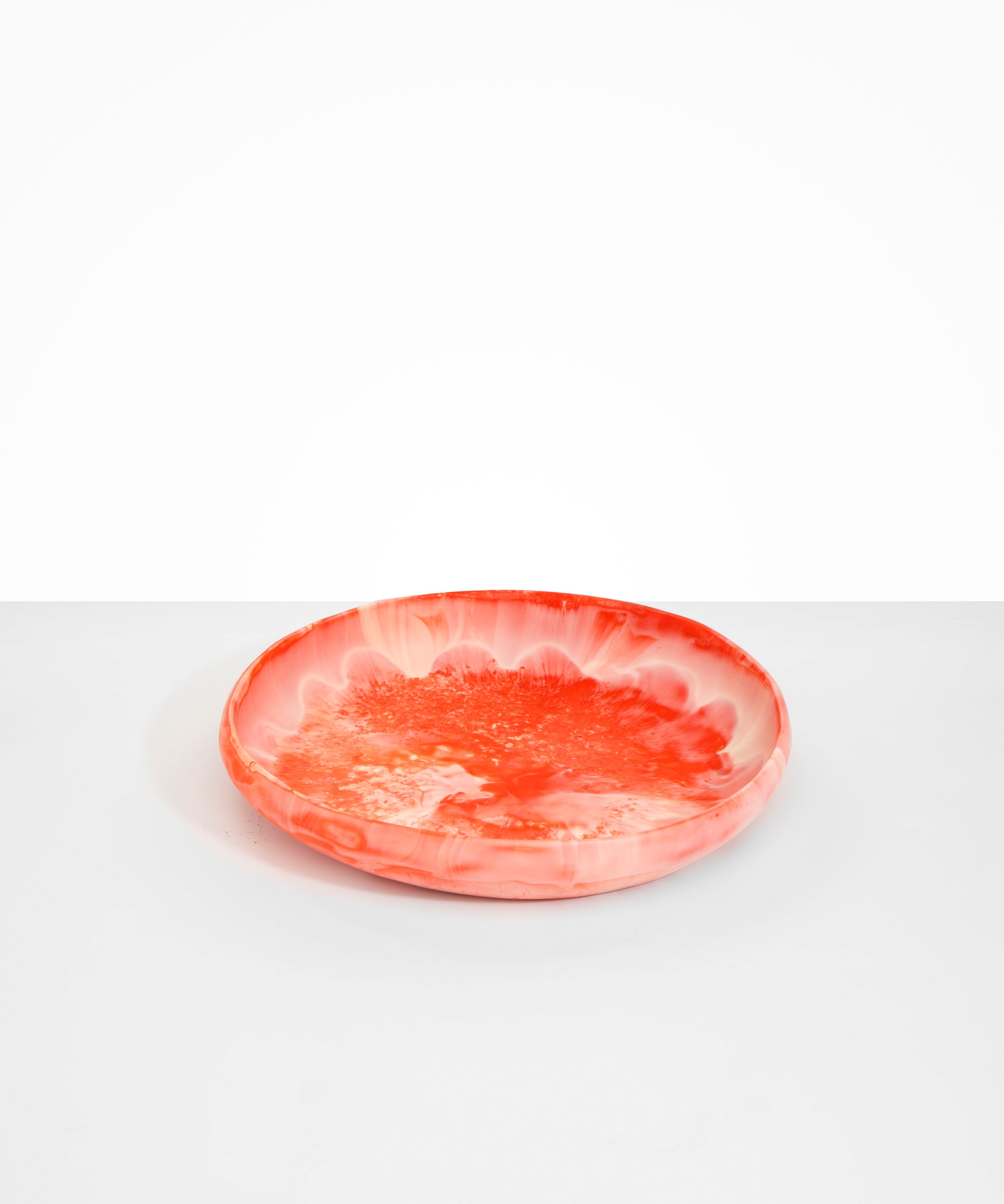 Large Earth Bowl in Strawberry by Dinosaur Designs, hand-cast resin