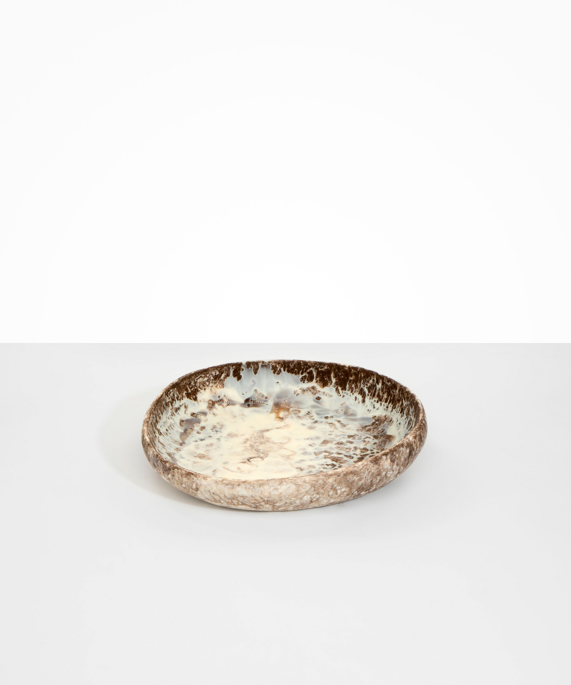 Medium Earth Bowl in Cappuccino by Dinosaur Designs, hand-cast resin