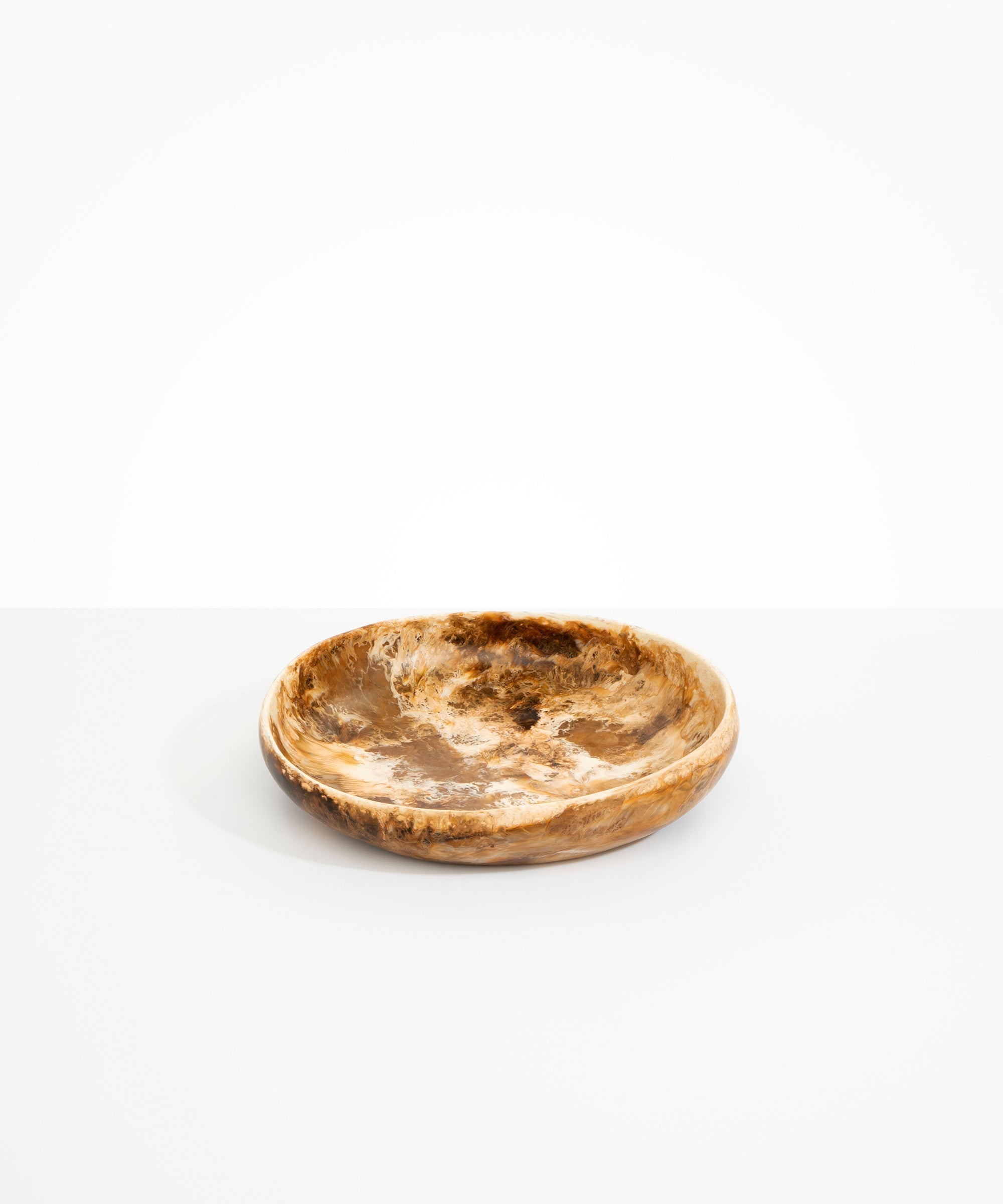 Medium Earth Bowl in Light Horn by Dinosaur Designs, hand-cast resin