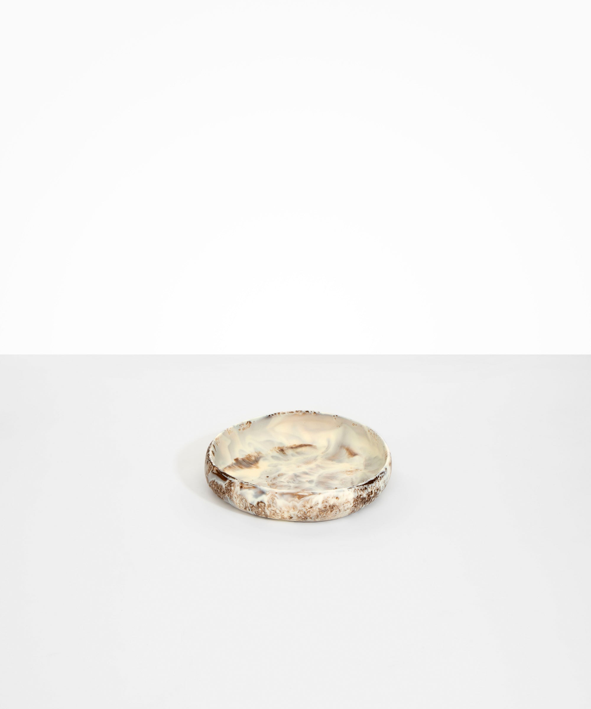 Small Earth Bowl in Cappuccino by Dinosaur Designs, hand-cast resin