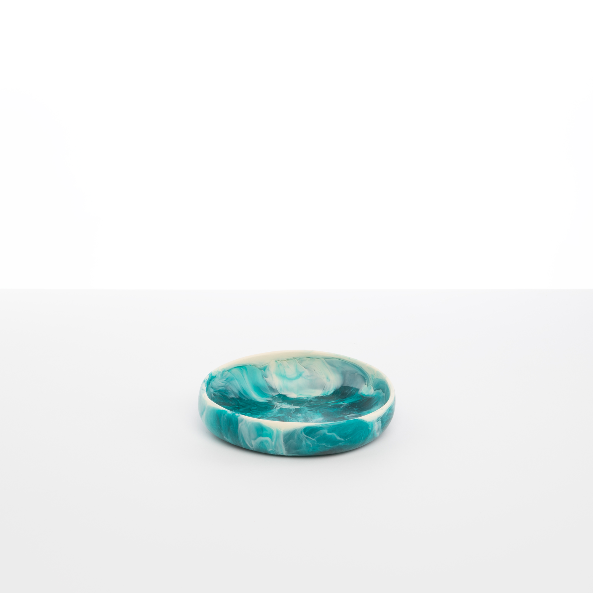 Small Earth Bowl in Lagoon by Dinosaur Designs, hand-cast resin