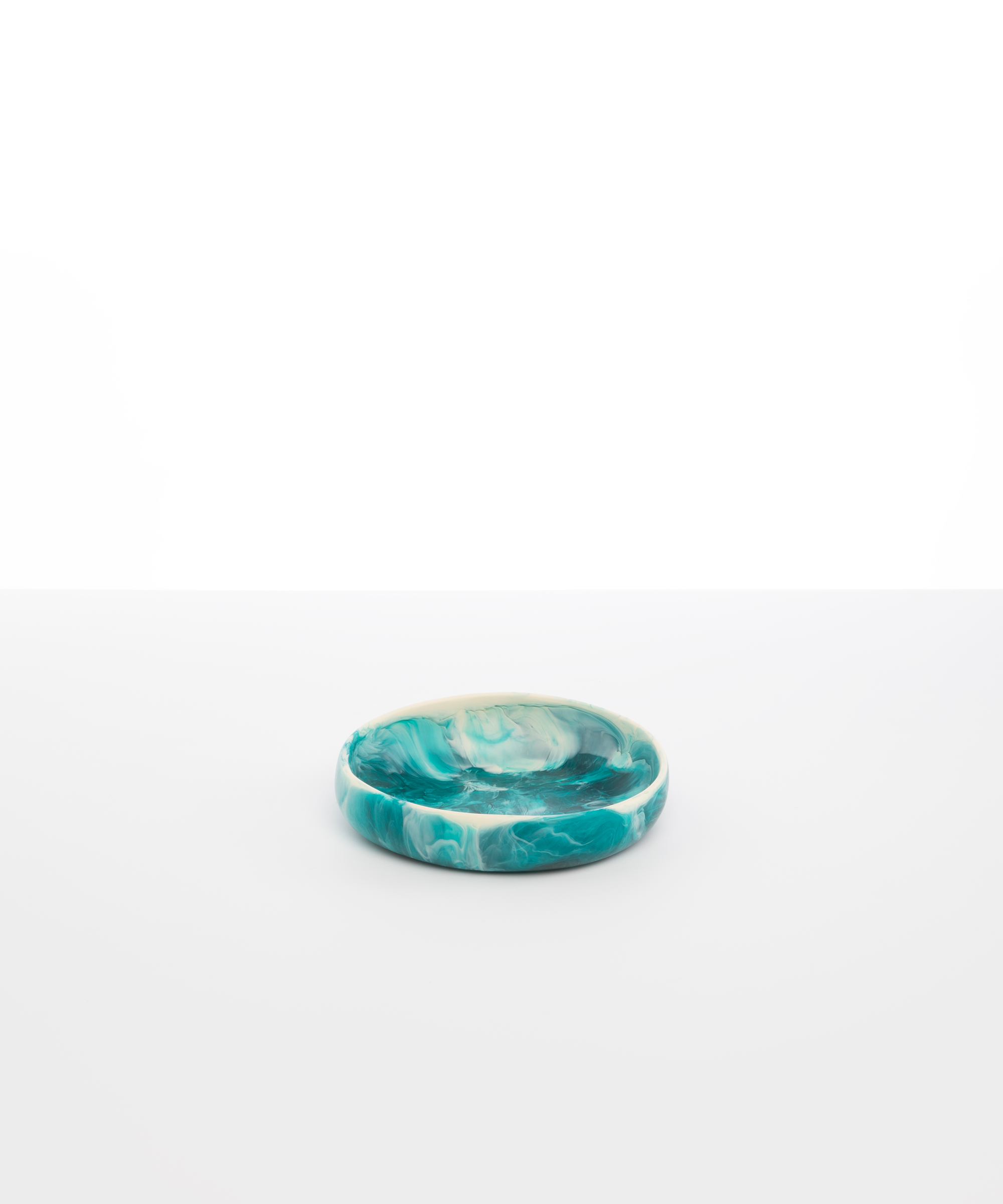 Small Earth Bowl in Lagoon by Dinosaur Designs, hand-cast resin