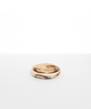 Small Earth Bowl in Light Horn by Dinosaur Designs, hand-cast resin