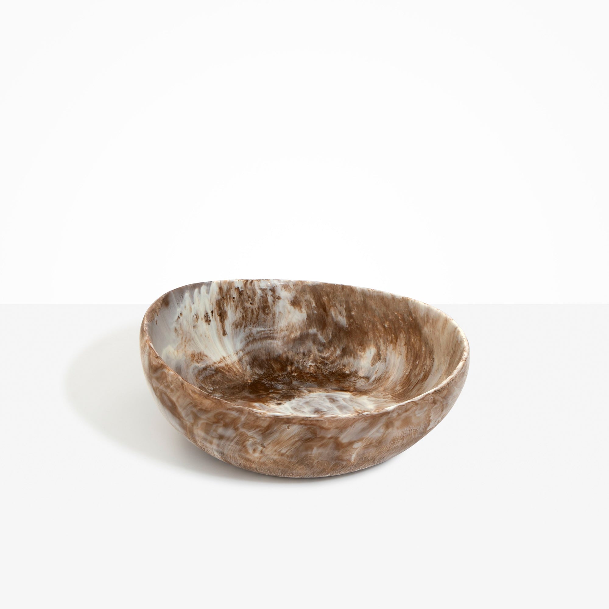 Flow Salad Bowl in Cappuccino by Dinosaur Designs, hand-cast resin
