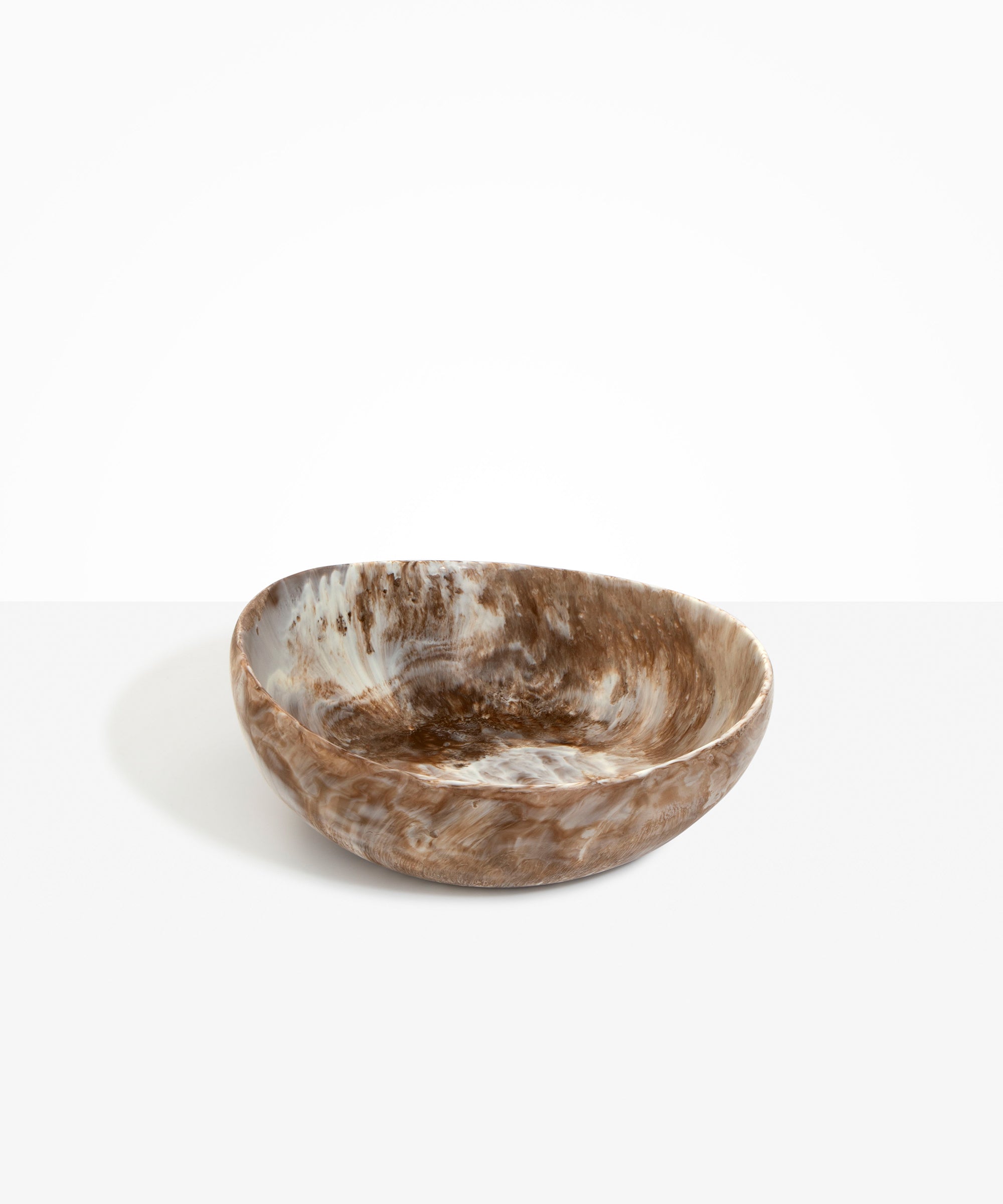 Flow Salad Bowl in Cappuccino by Dinosaur Designs, hand-cast resin