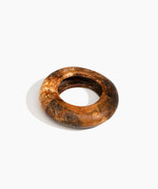 Large Drift Bangle in Dark Horn by Dinosaur Designs, hand-cast resin