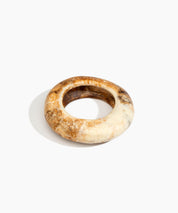Large Drift Bangle in Light Horn by Dinosaur Designs, hand-cast resin