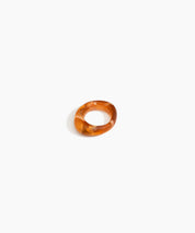 Slate Ring Narrow in Dark Horn by Dinosaur Designs, hand-cast resin