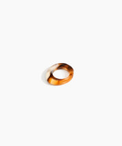Slate Ring Narrow in Light Horn by Dinosaur Designs, hand-cast resin