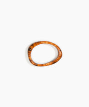 Rock Wishbone Bangle Narrow in Dark Horn by Dinosaur Designs, hand-cast resin