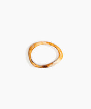 Rock Wishbone Bangle Narrow in Light Horn by Dinosaur Designs, hand-cast resin
