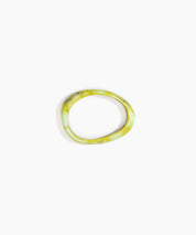 Rock Wishbone Bangle Wide in Malachite by Dinosaur Designs, hand-cast resin