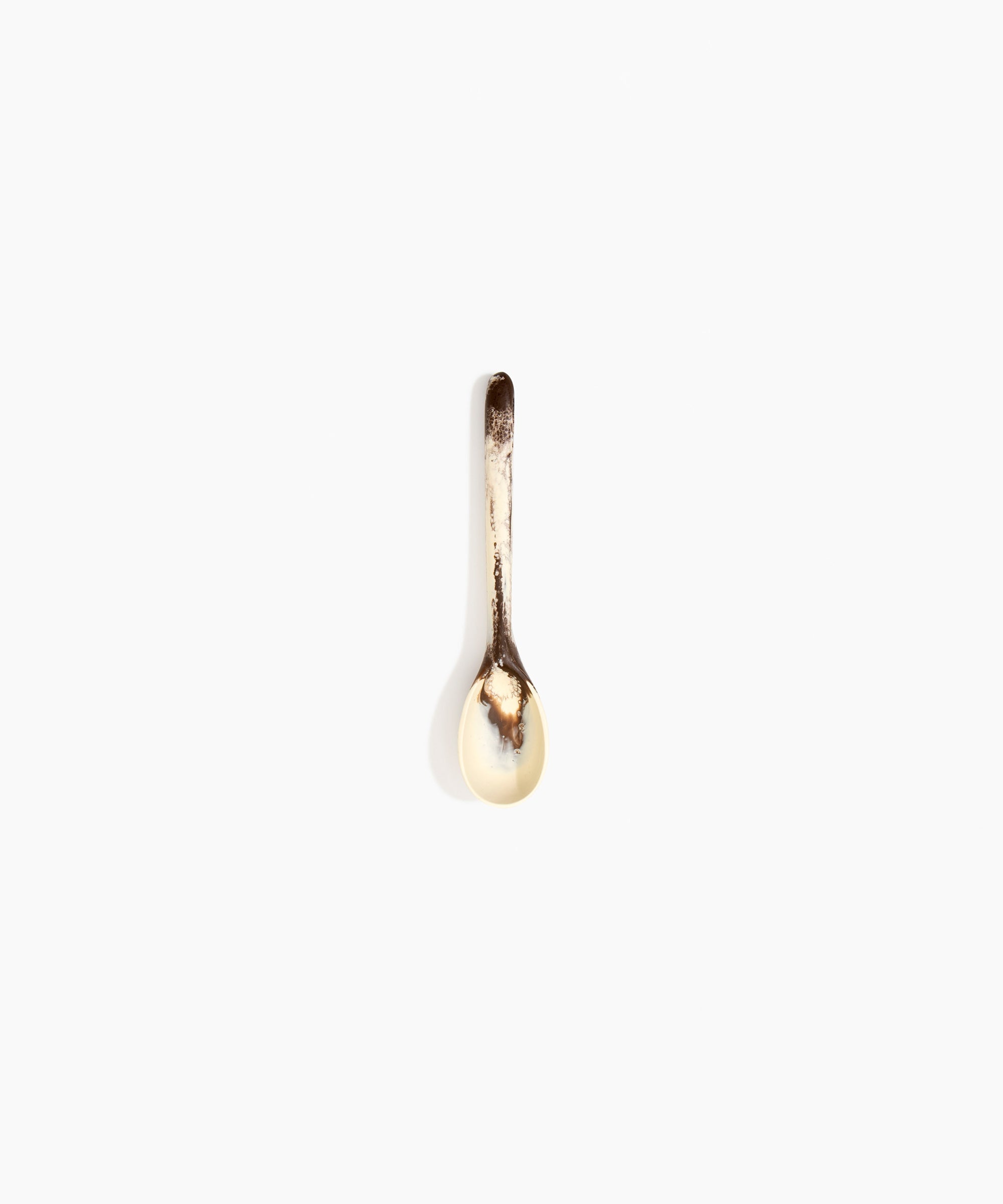Stone Spoon in Cappuccino by Dinosaur Designs, hand-cast resin