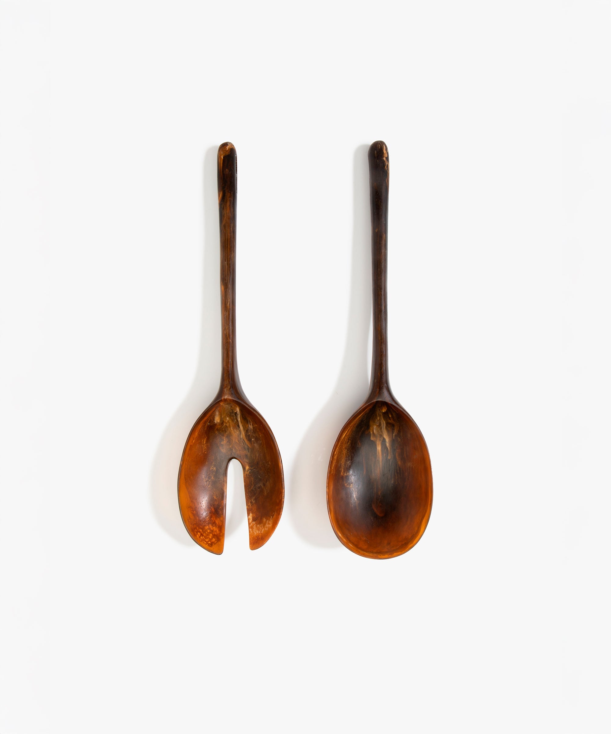 Long Stone Servers in Dark Horn by Dinosaur Designs, hand-cast resin
