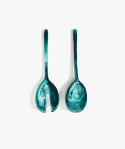 Long Stone Servers in Lagoon by Dinosaur Designs, hand-cast resin