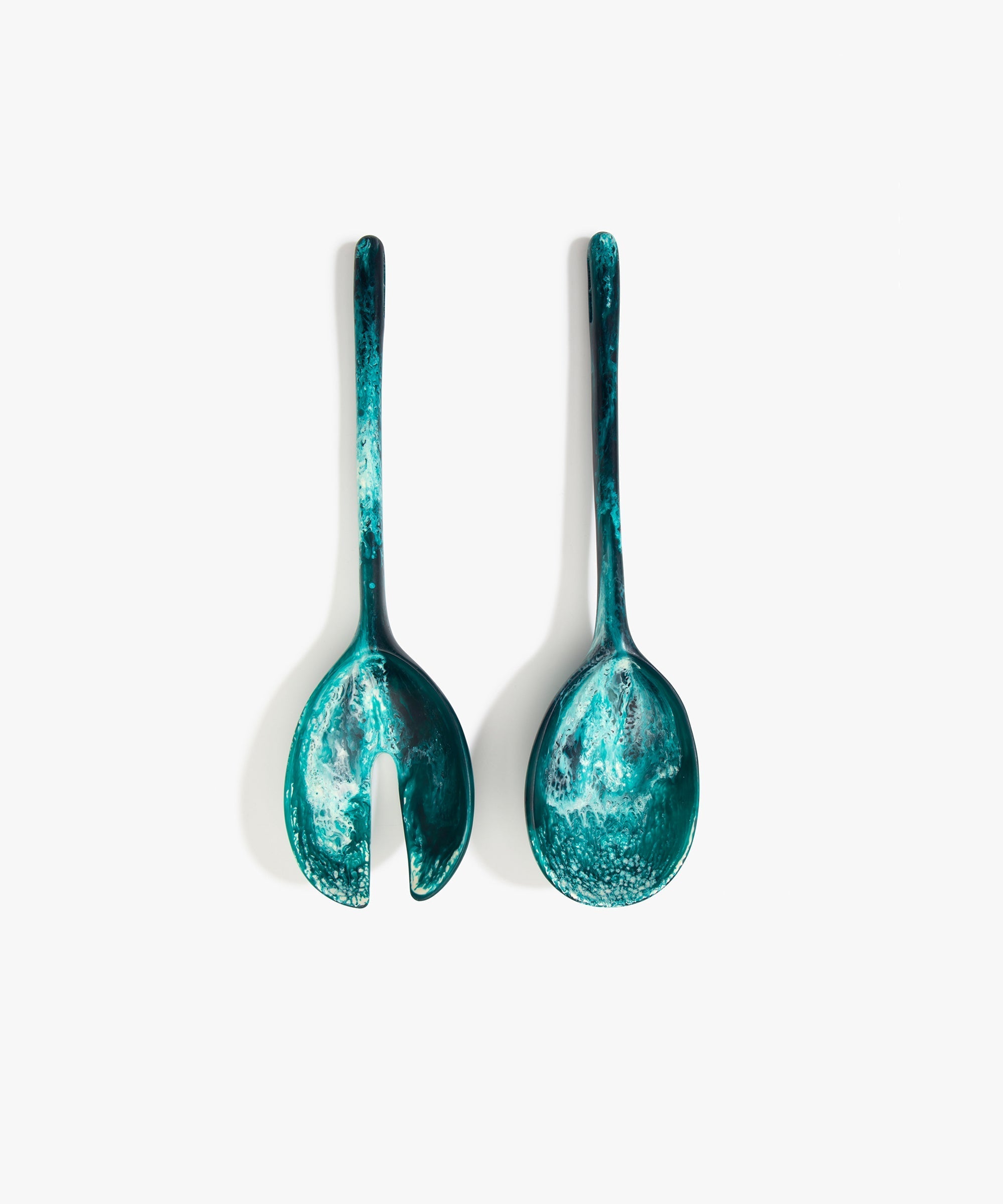 Long Stone Servers in Lagoon by Dinosaur Designs, hand-cast resin