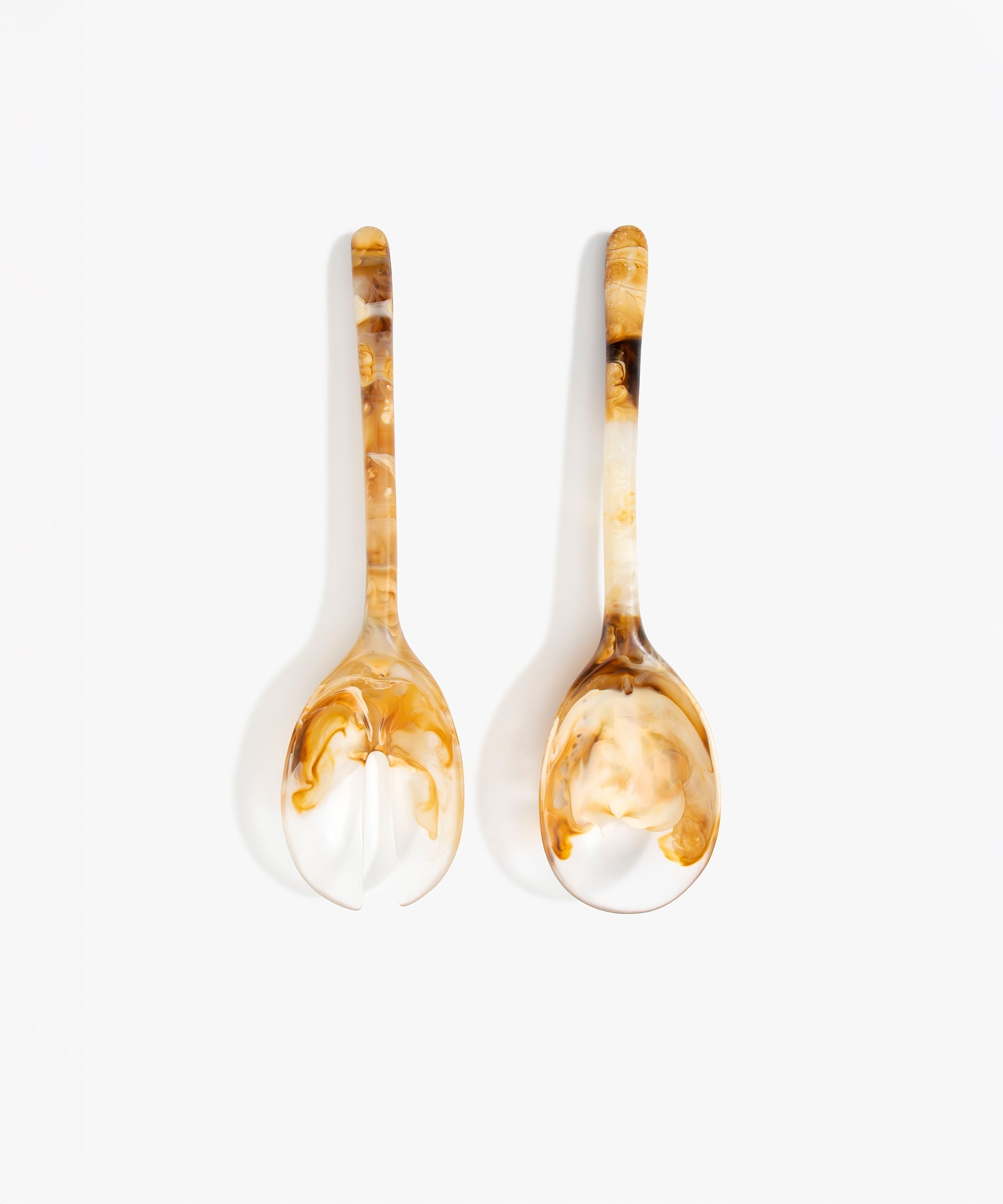 Long Stone Servers in Light Horn by Dinosaur Designs, hand-cast resin