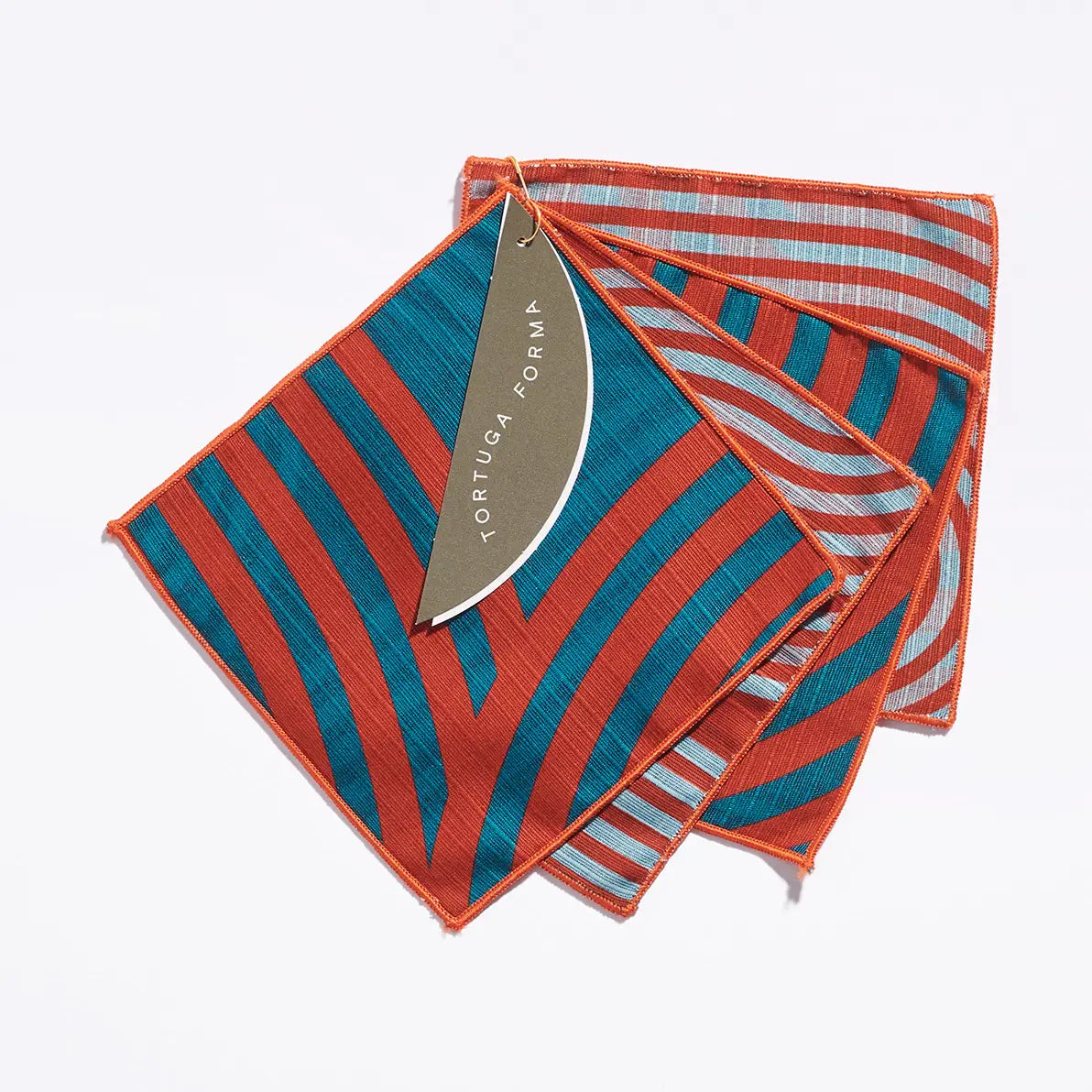 Comb Cocktail Napkins - Garnet