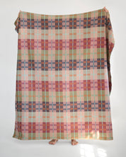 Mungo Picnic Blanket in Pilgrim, a warm pink, rust and sage check