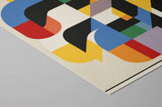Detail of the Construct No. 02 print showing the geometric shapes and color blocking