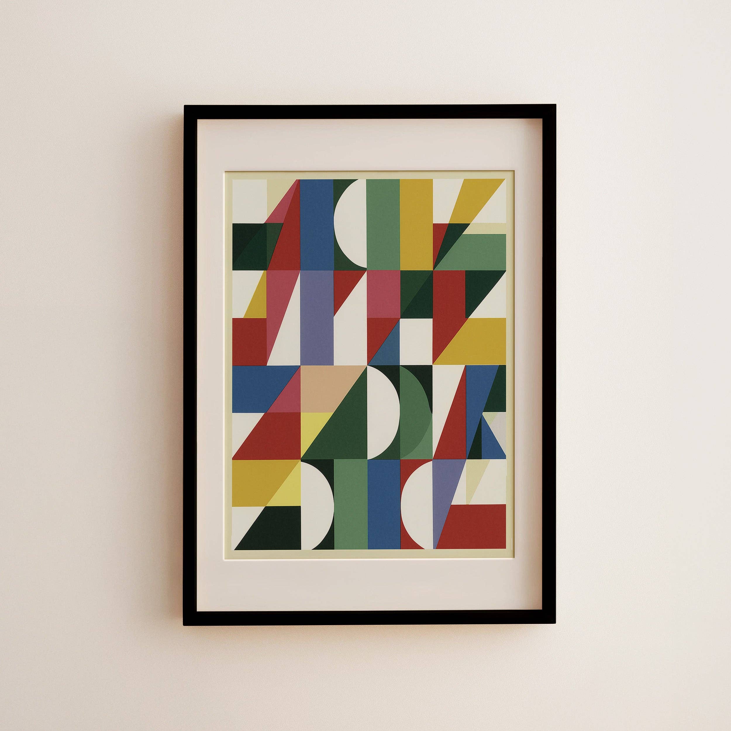 Construct No. 05 framed and hung on a wall