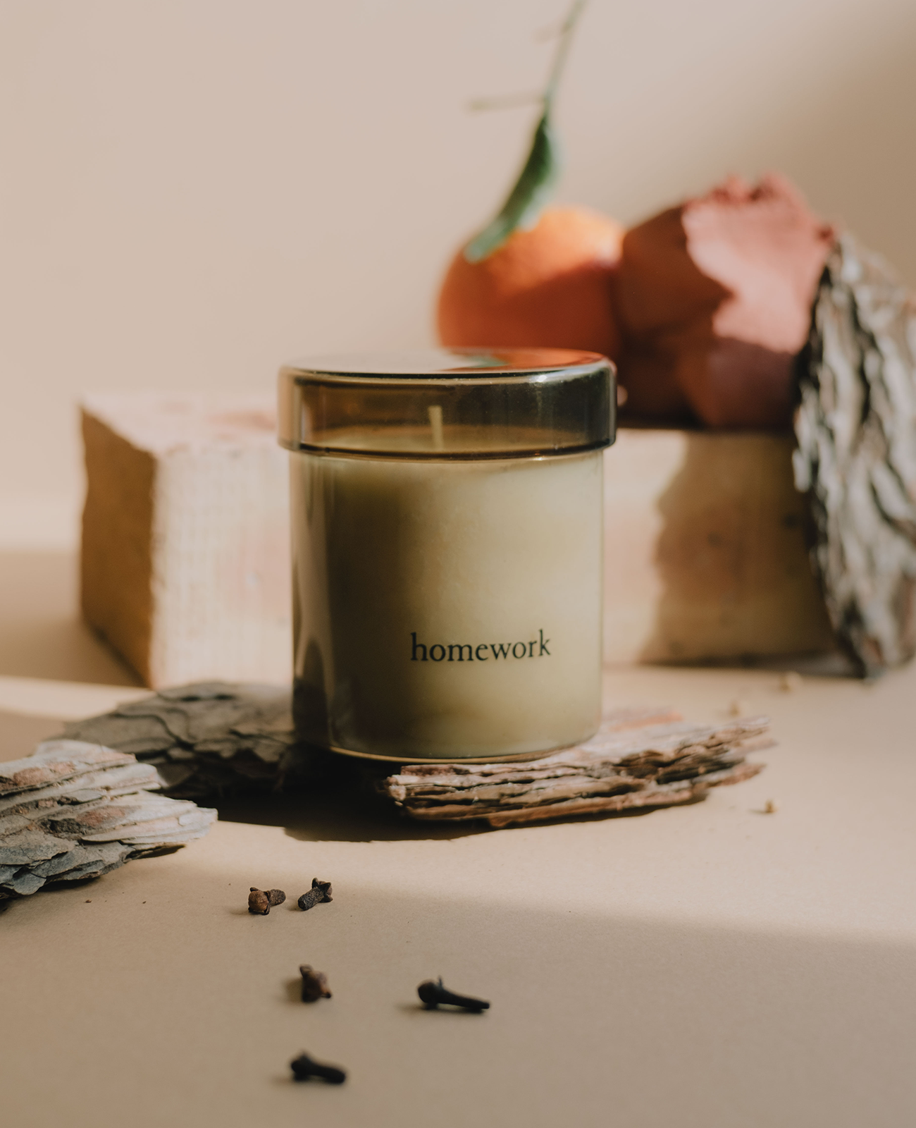 Homework Fire candle, lit