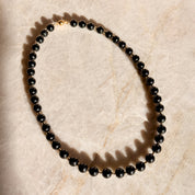 So Niice Lakas Necklace with genuine obsidian beads and gold-filled accents