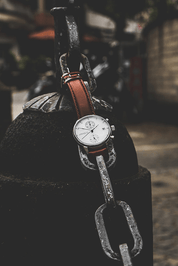 1815 Chronograph White, leather strap lifestyle