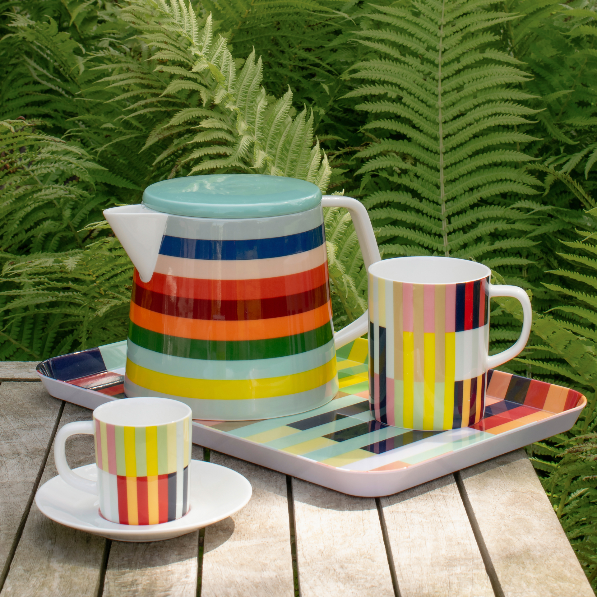 Remember Havanna cups styled on a mini tray with teapot