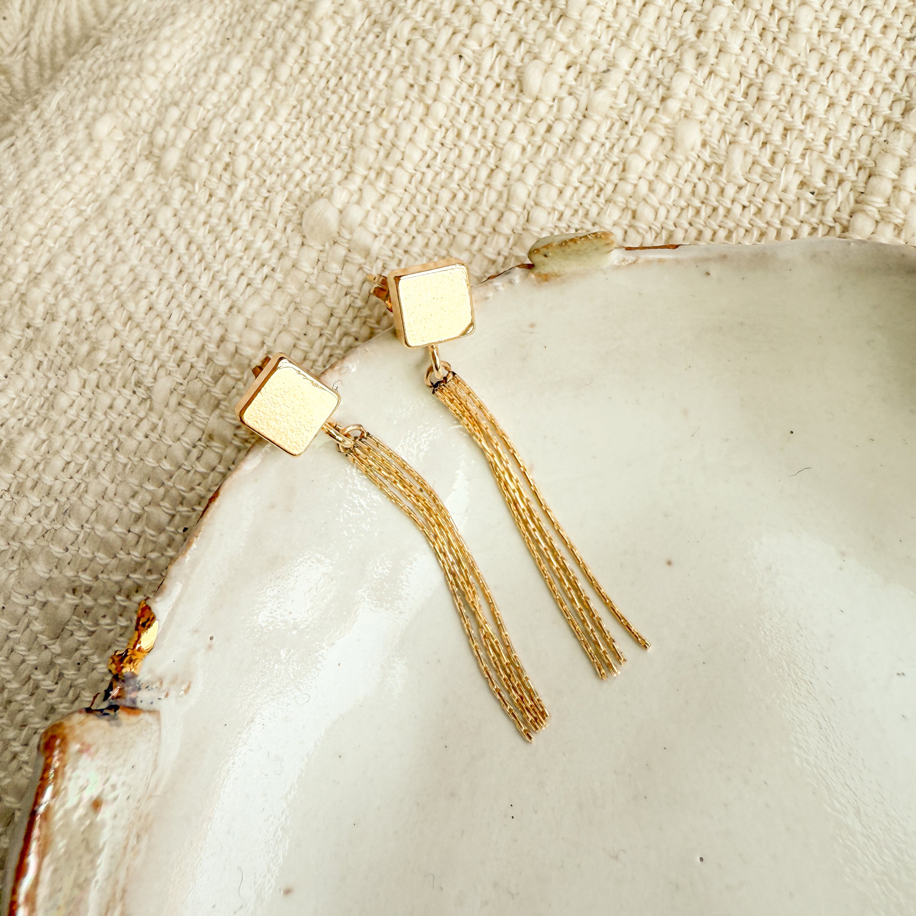 Wander Earrings shown from a second angle
