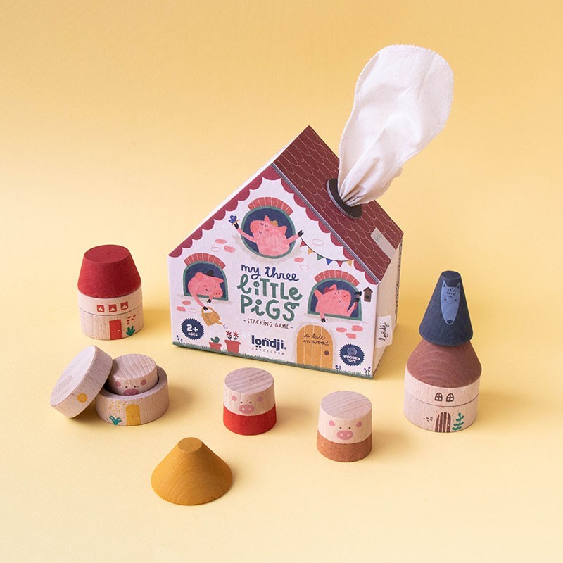 Wooden Toy My 3 Little Pigs